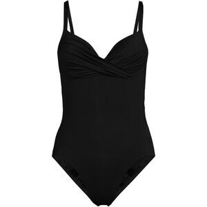 Land's End Sculpting Swim Suit One Piece Wave Technology Soft Cup Black Various